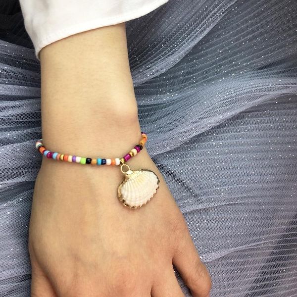 charm bracelets simple seashell pendant bracelet muti-color beads bohemain handmade stretchable for women summer beach, Golden;silver
charm bracelets simple seashell pendant bracelet muti-color beads bohemain handmade stretchable for women summer beach, Golden;silver
