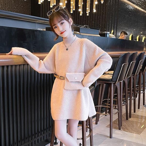 pullover spring and autumn girls' warm knit sweater girl soft long pure color with waist bag fashion 5-14 y, Blue
pullover spring and autumn girls' warm knit sweater girl soft long pure color with waist bag fashion 5-14 y, Blue