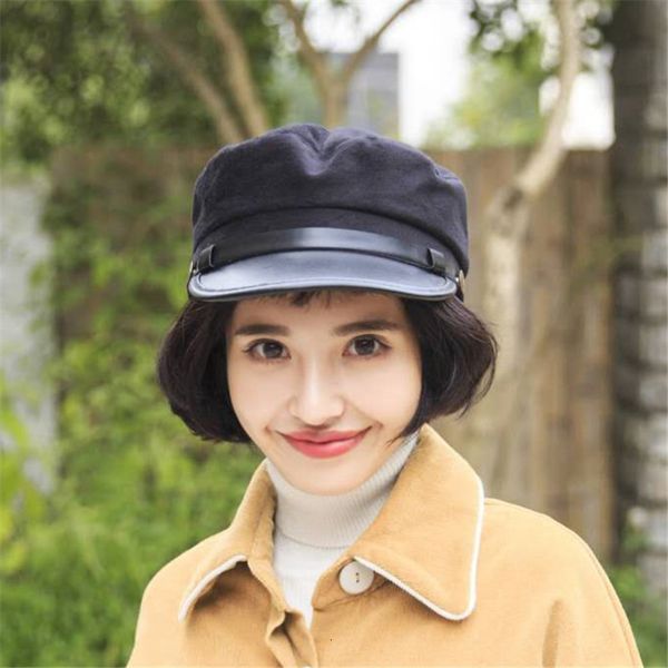 cap spring summer autumn winter navy women's british beret men's pu leather sealed flat student cap, Blue;gray
cap spring summer autumn winter navy women's british beret men's pu leather sealed flat student cap, Blue;gray