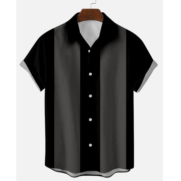men's casual shirts 50s shirt vertical striped for men button up short sleeve blouse plus size s-6xl mens bowling dress, White;black
men's casual shirts 50s shirt vertical striped for men button up short sleeve blouse plus size s-6xl mens bowling dress, White;black