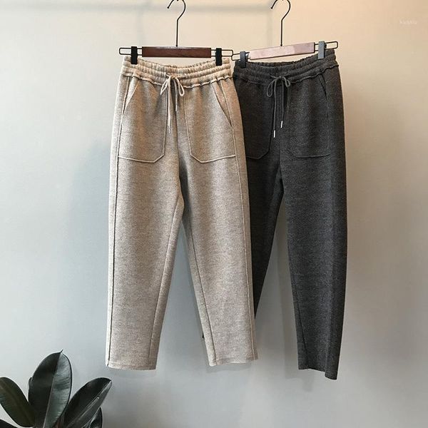 women's pants & capris women knitting high waist loose elegant korean style casual, Black;white
women's pants & capris women knitting high waist loose elegant korean style casual, Black;white