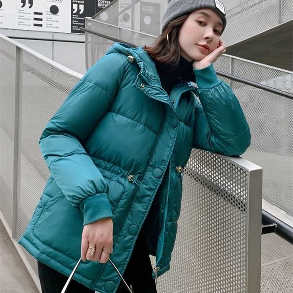 winter coat women fashion hooded thick warm cotton parka slim single breasted coats female elegant overcoat plus s 211216, Black
winter coat women fashion hooded thick warm cotton parka slim single breasted coats female elegant overcoat plus s 211216, Black