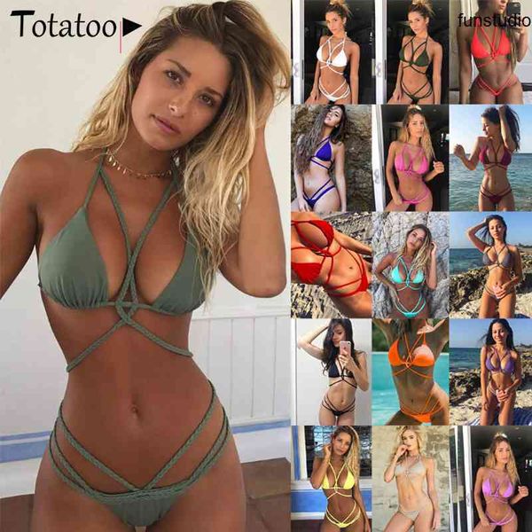 womens halter high waist swimsuit bandage criss cross bikini sets summer beach party 2 piece overalls, White;black
womens halter high waist swimsuit bandage criss cross bikini sets summer beach party 2 piece overalls, White;black
