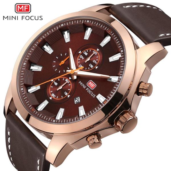 wristwatches minifocus fashion men's watch genuine leather chronograph quartz watches sport waterproof male clock, Slivery;brown
wristwatches minifocus fashion men's watch genuine leather chronograph quartz watches sport waterproof male clock, Slivery;brown