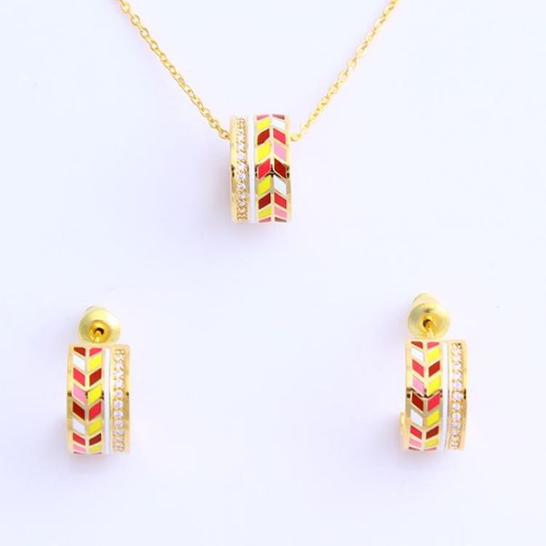 earrings & necklace brand exclusive clothing color enamel jewelry set ladies elegant classic gift (necklace, earrings), Silver
earrings & necklace brand exclusive clothing color enamel jewelry set ladies elegant classic gift (necklace, earrings), Silver