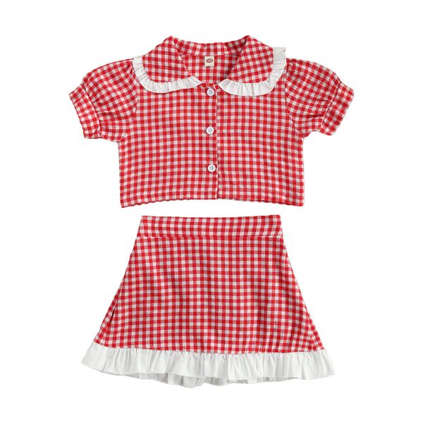 lovely infant girls plaid clothes sets printed turn down collar single breasted shirts a-line skirts, White
lovely infant girls plaid clothes sets printed turn down collar single breasted shirts a-line skirts, White