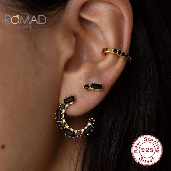 fashion mini earrings set for women 925 sterling silver square black diamond stud gold wedding jewelry, Golden;silver
fashion mini earrings set for women 925 sterling silver square black diamond stud gold wedding jewelry, Golden;silver