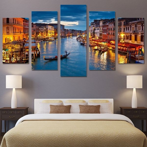 5 piece venice water city boat light landscape canvas painting modern hd prints pictures frame home decor ( no frame)
5 piece venice water city boat light landscape canvas painting modern hd prints pictures frame home decor ( no frame)