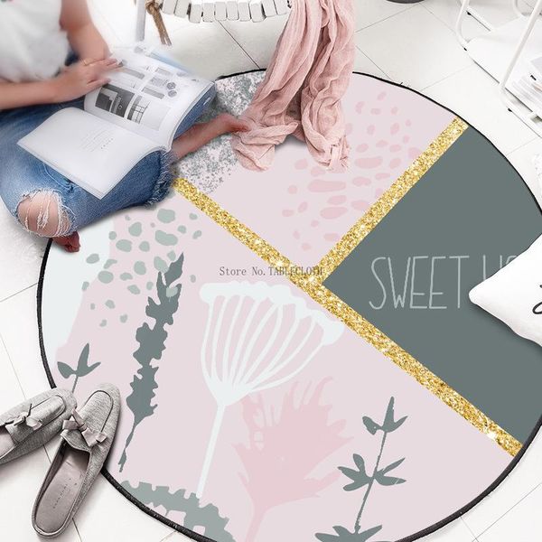 cross-border nordic style fashion simple gilt gold strip round bedroom living room crystal velvet carpet floor mat carpets
cross-border nordic style fashion simple gilt gold strip round bedroom living room crystal velvet carpet floor mat carpets