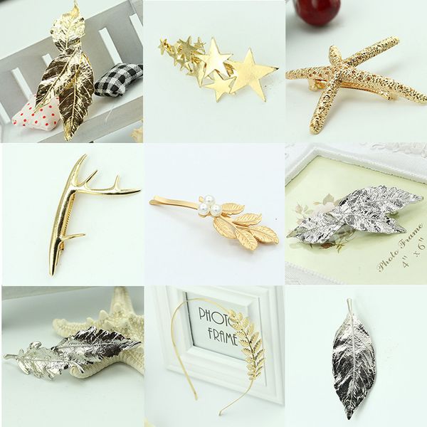 exquisite head ornament frosted five pointed star tree leaf hairpin pearl hairpin antler clip, Golden;silver
exquisite head ornament frosted five pointed star tree leaf hairpin pearl hairpin antler clip, Golden;silver