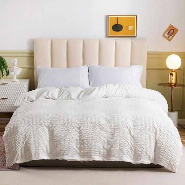 white solid color seersucker bedding set yellow duvet cover 220x240 king single double soft bedclothes no bed sheet sets
white solid color seersucker bedding set yellow duvet cover 220x240 king single double soft bedclothes no bed sheet sets