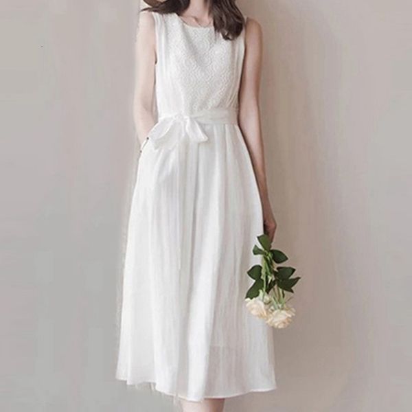 casual dresses women boho white long o-neck sleeveless chiffon fashion lace-up waist high vestidos 2huw, Black;gray
casual dresses women boho white long o-neck sleeveless chiffon fashion lace-up waist high vestidos 2huw, Black;gray