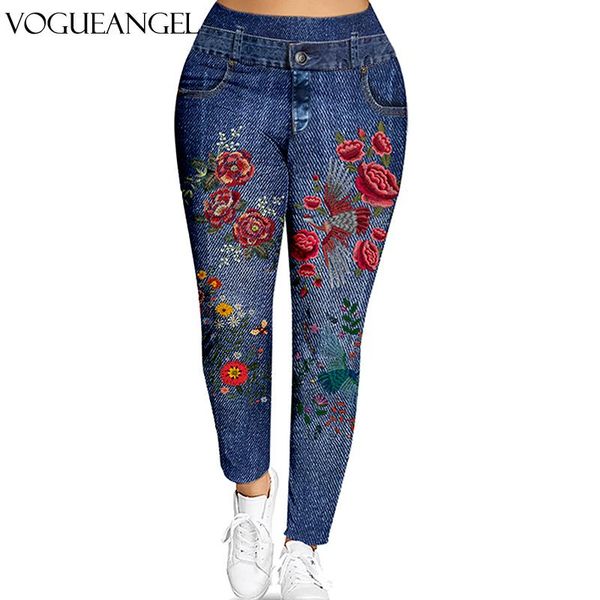 women's leggings plus size xs-5xl high waist elastic 3d floral print denim skinny jeggings full-length workout casual pencil pants, Black
women's leggings plus size xs-5xl high waist elastic 3d floral print denim skinny jeggings full-length workout casual pencil pants, Black
