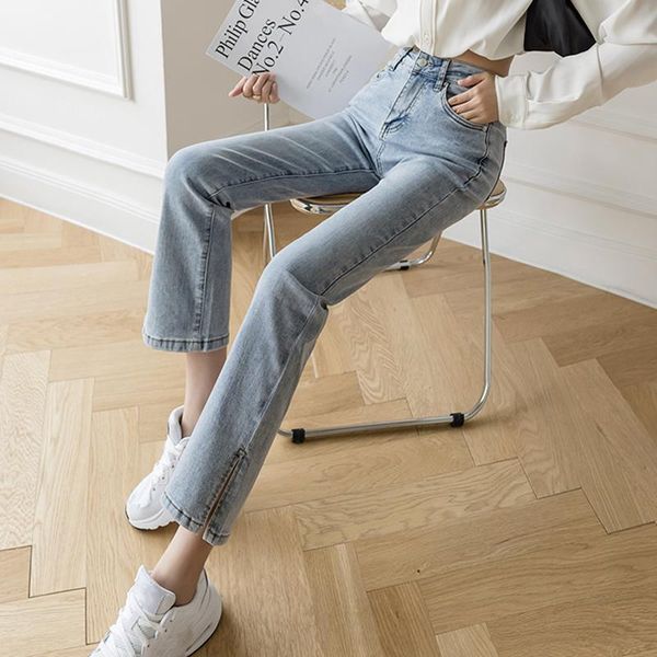 women's jeans straight split small spring and autumn 2021 high waist nine point foot cigarette tube pants, Blue
women's jeans straight split small spring and autumn 2021 high waist nine point foot cigarette tube pants, Blue