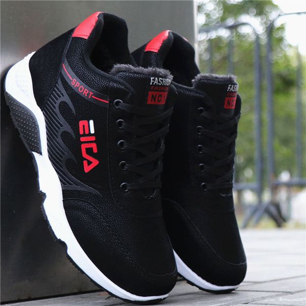 weh shoes for men winter leather pu warm ankle snow boots men winter rubber casual sneakers winter shoes plush 222, Black
weh shoes for men winter leather pu warm ankle snow boots men winter rubber casual sneakers winter shoes plush 222, Black
