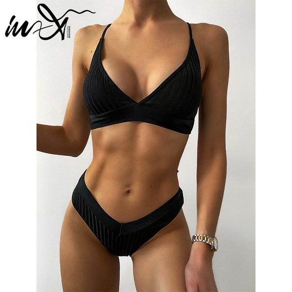 women's swimwear in-x ribbed bikini 2021 high cut women bandeau swimsuit swimming suit 2 pieces set bathing, White;black
women's swimwear in-x ribbed bikini 2021 high cut women bandeau swimsuit swimming suit 2 pieces set bathing, White;black