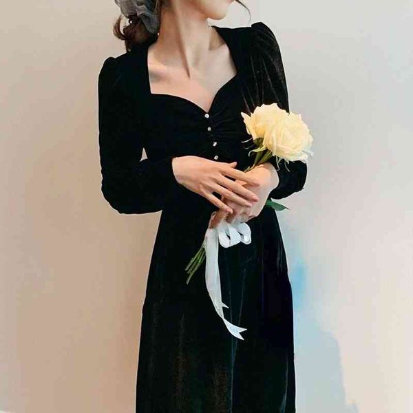 casual dresses french black midi women long sleeve vintage velvet party korean fashion autumn retro y2k office lady u3om, Black;gray
casual dresses french black midi women long sleeve vintage velvet party korean fashion autumn retro y2k office lady u3om, Black;gray