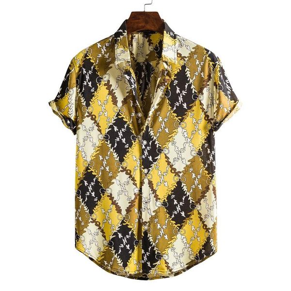 men's casual shirts fashion hawaiian shirt button wild 3d printed, White;black
men's casual shirts fashion hawaiian shirt button wild 3d printed, White;black