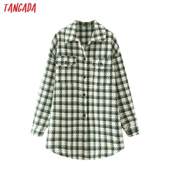 women's jackets tangada women thick green plaid coats jacket loose long sleeves pocket 2021 ladies elegant autumn winter coat 5x100, Black;brown
women's jackets tangada women thick green plaid coats jacket loose long sleeves pocket 2021 ladies elegant autumn winter coat 5x100, Black;brown