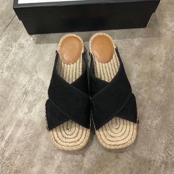 2021 designer womens slippers sandals flat bottom hemp rope woven sole sweat absorption comfortable luxury beautiful 35-42, Black
2021 designer womens slippers sandals flat bottom hemp rope woven sole sweat absorption comfortable luxury beautiful 35-42, Black