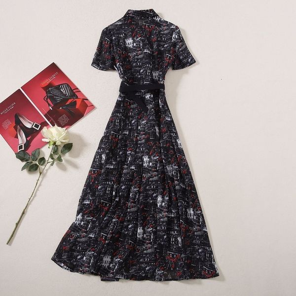capris korean fashion long 2021 summer style women turn-down collar vintage building print golden belted casual maxi, Black;gray
capris korean fashion long 2021 summer style women turn-down collar vintage building print golden belted casual maxi, Black;gray