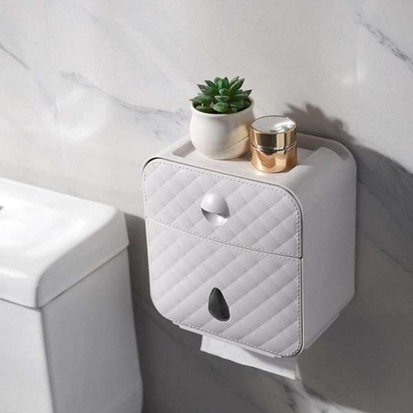 Bathroom Toilet Paper Towel Holder Creative Waterproof Holder For Toilet Paper Tray Roll Paper Tube Storage Box Tray Tissue Box 210320