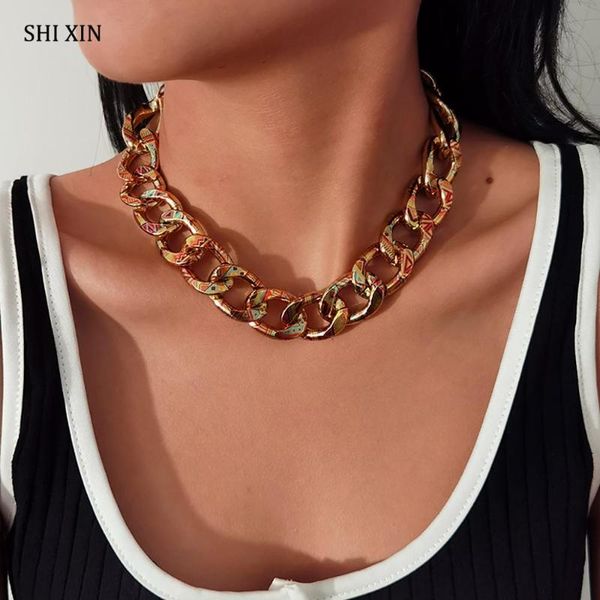 chunky hip hop short choker necklace for women egirl boho colorful print thick link chain necklaces on neck jewelry colar chokers, Golden;silver
chunky hip hop short choker necklace for women egirl boho colorful print thick link chain necklaces on neck jewelry colar chokers, Golden;silver