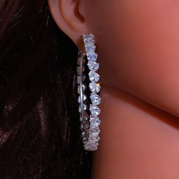 hoop & huggie fashion large cubic zirconia earrings stainless steal for women bling statement bridal round big wedding jewelry, Golden;silver
hoop & huggie fashion large cubic zirconia earrings stainless steal for women bling statement bridal round big wedding jewelry, Golden;silver