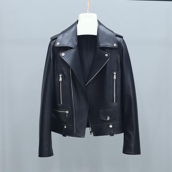 women's jackets sheepskin leather clothes 2021 spring and autumn haining high-end pure short coat motorcycle jacket, Black;brown
women's jackets sheepskin leather clothes 2021 spring and autumn haining high-end pure short coat motorcycle jacket, Black;brown