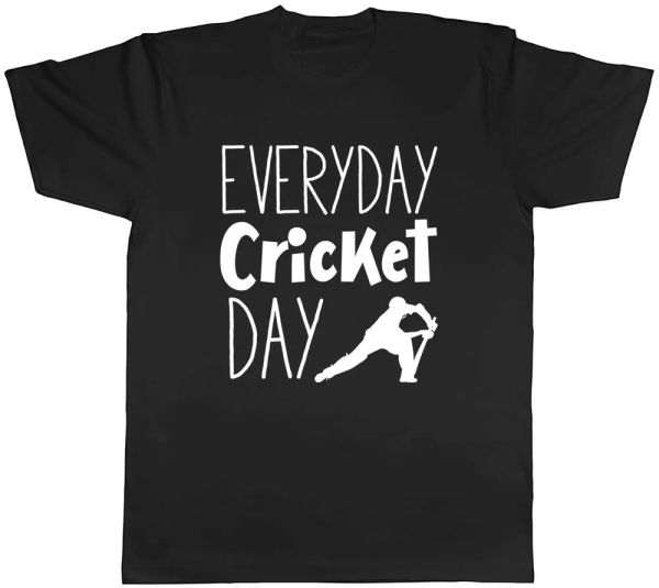 Everyday Cricket Day Mens Unisex T-Shirt Tee, White;black
Everyday Cricket Day Mens Unisex T-Shirt Tee, White;black