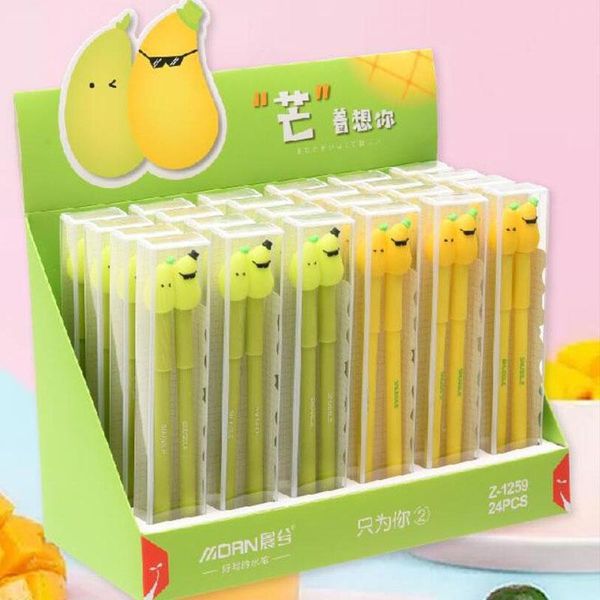 gel pens 24 pack/lot creative mango pen set cute 0.5mm black ink signature school office writing supplies promotional gift
gel pens 24 pack/lot creative mango pen set cute 0.5mm black ink signature school office writing supplies promotional gift