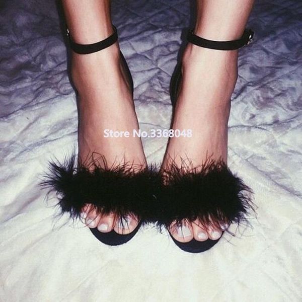 dress shoes 2021 fur decoration summer sandal solid narrow band peep toe casual thin high heel hollow out woman catwalk, Black
dress shoes 2021 fur decoration summer sandal solid narrow band peep toe casual thin high heel hollow out woman catwalk, Black