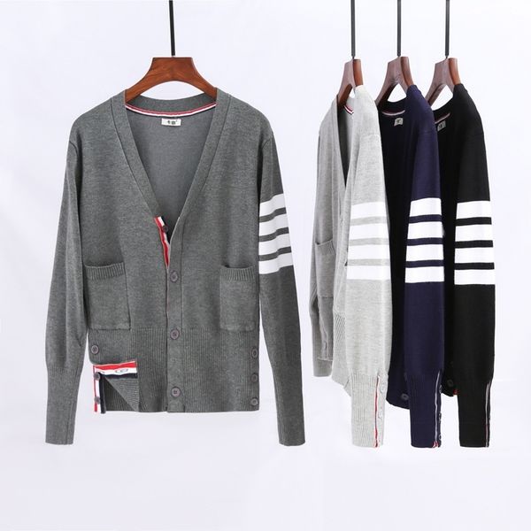 tb knitted cardigan 2021 spring and autumn new thin v-neck sweater with college style short couple jacket female, Black
tb knitted cardigan 2021 spring and autumn new thin v-neck sweater with college style short couple jacket female, Black