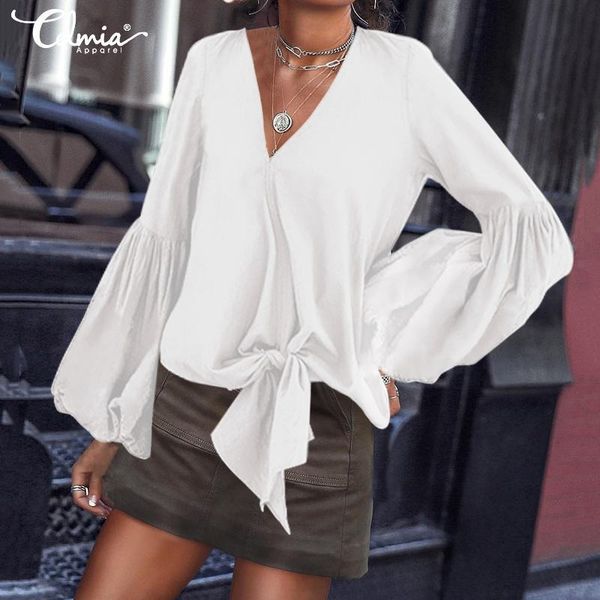 blouses celmia womens elegant lantern sleeve blouses 2021 fashion office shirt v neck casual lady loose blusas femme plus size, White
blouses celmia womens elegant lantern sleeve blouses 2021 fashion office shirt v neck casual lady loose blusas femme plus size, White