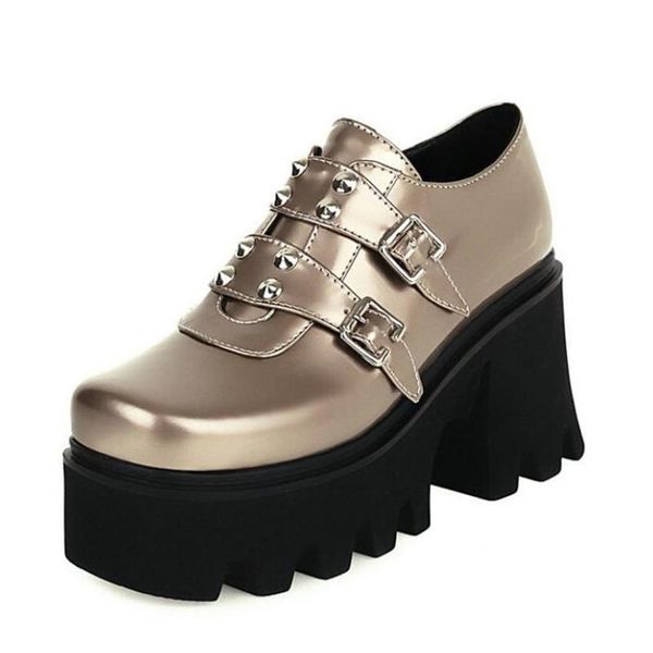 european american fashion punk wedges platform casual shoes woman lace japanned leather high-heeled female zapatos mujer dress, Black
european american fashion punk wedges platform casual shoes woman lace japanned leather high-heeled female zapatos mujer dress, Black