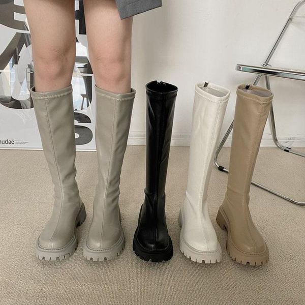 boots 2022 winter women knee platform chunky female long boot soft leather zipper casual non slip boats, Black
boots 2022 winter women knee platform chunky female long boot soft leather zipper casual non slip boats, Black
