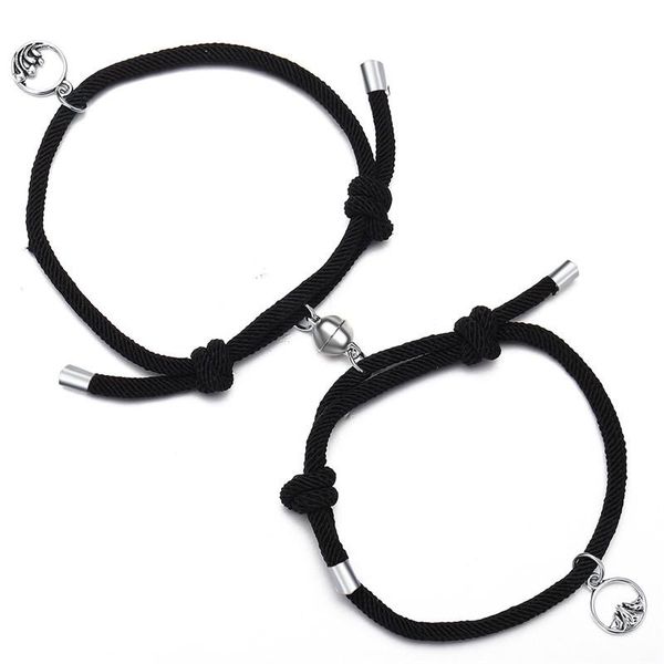 link, chain stainless steel magnetic friendship lovers couples bracelets attractive love rope bracelet men women gift jewelry, Black
link, chain stainless steel magnetic friendship lovers couples bracelets attractive love rope bracelet men women gift jewelry, Black