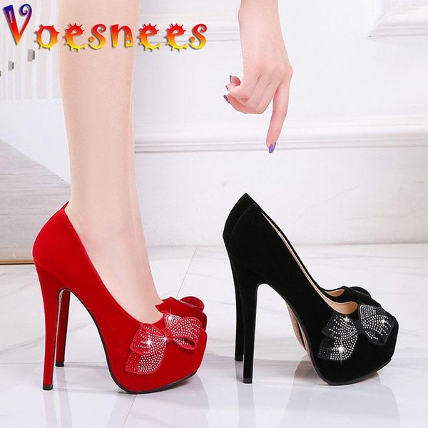 dress shoes spring and autumn 14cm super high heel flock woman diamond decorated bow design fashion platform wedding bridal, Black
dress shoes spring and autumn 14cm super high heel flock woman diamond decorated bow design fashion platform wedding bridal, Black