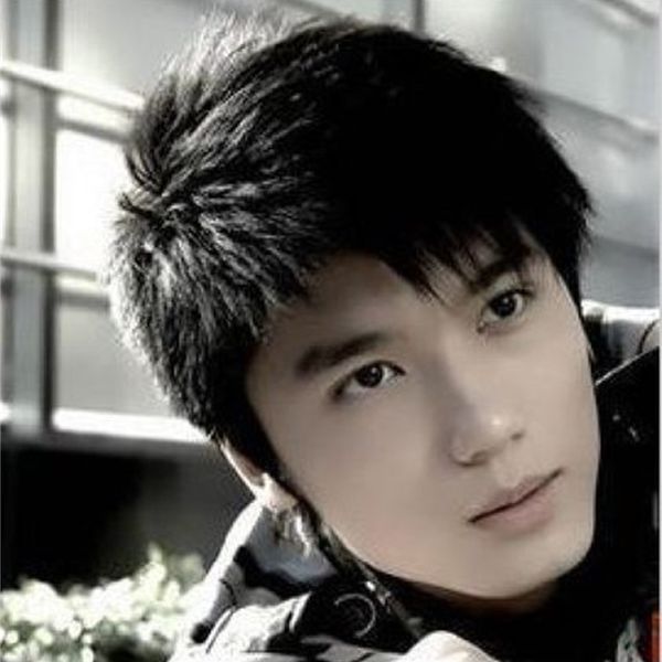 wigs short men's breathable synthetic straight hair chemical fiber headgear, Black