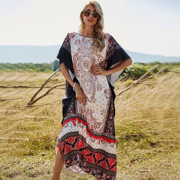 casual dresses spring bohemian print maxi women long bandage ladies floral summer for plus size robe lxme, Black;gray
casual dresses spring bohemian print maxi women long bandage ladies floral summer for plus size robe lxme, Black;gray