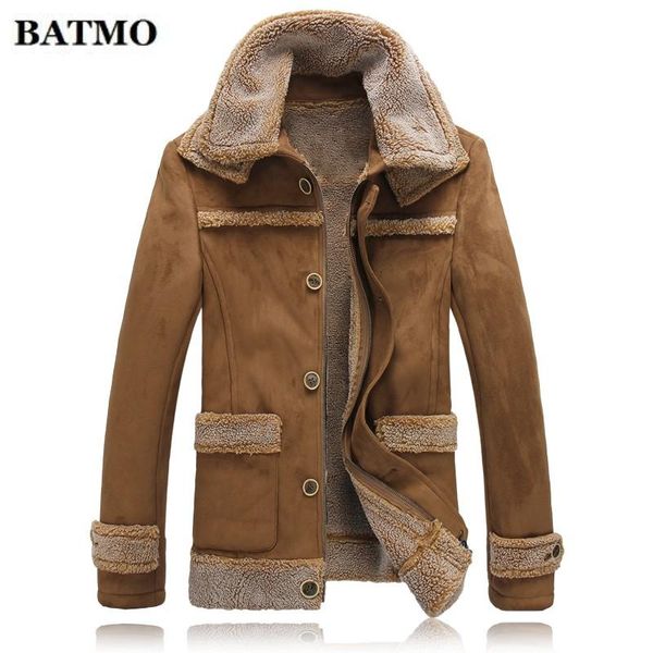 men's jackets batmo 2021 winter arrival leather with fur jacket,fashion khaki turndown collar keep warm jacket coat men, Black;brown
men's jackets batmo 2021 winter arrival leather with fur jacket,fashion khaki turndown collar keep warm jacket coat men, Black;brown