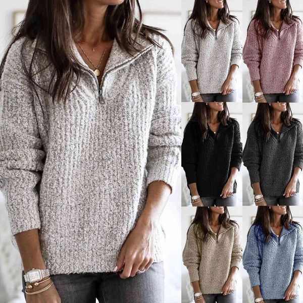 women autumn winter half zipper womens sweater long sleeve stand collar pullover basic fashion pullovers woman clothing, White;black
women autumn winter half zipper womens sweater long sleeve stand collar pullover basic fashion pullovers woman clothing, White;black