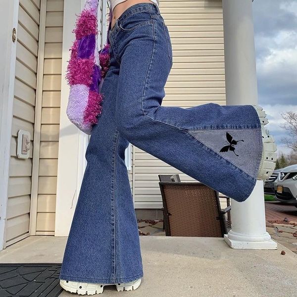 women butterfly printed loose jeans trousers breasted plus size female hight waist denim jean #g1 women's, Blue
women butterfly printed loose jeans trousers breasted plus size female hight waist denim jean #g1 women's, Blue