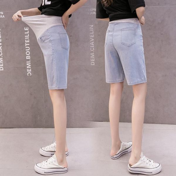 maternity bottoms pregnant women's tencel denim three-quarter pants summer women belly lift shorts thin fashion loose casual, White
maternity bottoms pregnant women's tencel denim three-quarter pants summer women belly lift shorts thin fashion loose casual, White