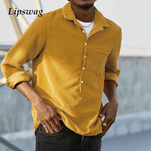men's casual shirts spring male long sleeve autumn shirt loose solid corduroy men fashion turn-down collar button 2021 streetwear, White;black
men's casual shirts spring male long sleeve autumn shirt loose solid corduroy men fashion turn-down collar button 2021 streetwear, White;black