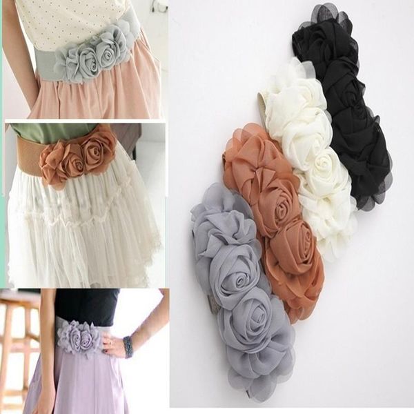 belts women lady chiffon rose red stretch elastic belt wide buckle waistband waist double flower cummerbund, Black;brown
belts women lady chiffon rose red stretch elastic belt wide buckle waistband waist double flower cummerbund, Black;brown