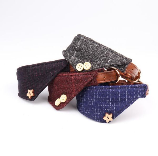 plaid triangle puppy collars for small dogs adjustable leather collar cute bandana with button decor dog gift & leashes
plaid triangle puppy collars for small dogs adjustable leather collar cute bandana with button decor dog gift & leashes