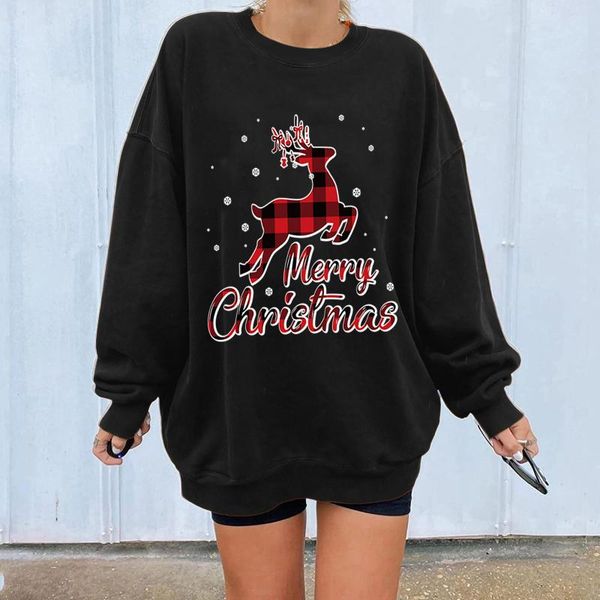 women's hoodies & sweatshirts womens sweatshirt pullover loose christmas crewneck long sleeve casual basic female moletom feminino #8, Black
women's hoodies & sweatshirts womens sweatshirt pullover loose christmas crewneck long sleeve casual basic female moletom feminino #8, Black