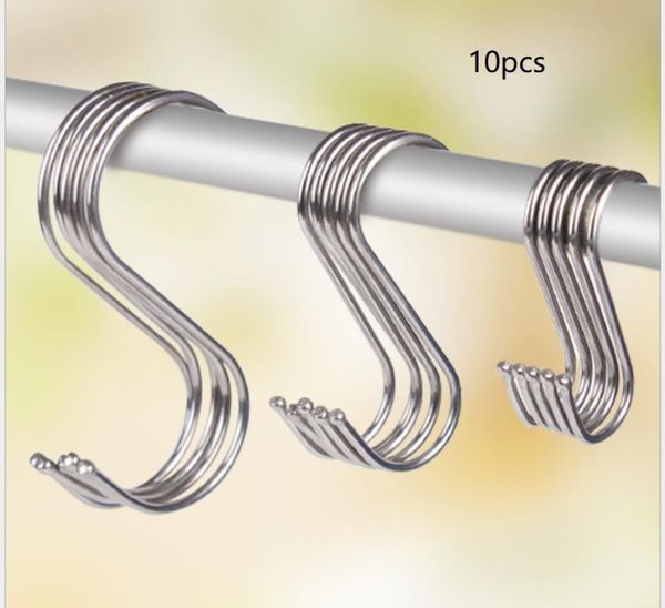 hooks & rails 10pcs stainless steel s-shape hook kitchen bedroom multi-function railing s hanger clasp holder hanging storage tools
hooks & rails 10pcs stainless steel s-shape hook kitchen bedroom multi-function railing s hanger clasp holder hanging storage tools