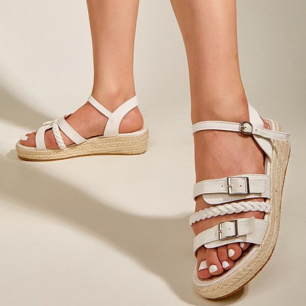 sandals women 2021 summer shoes open toe solid color buckle flat platform fashion casual outdoor beach ladies, Black
sandals women 2021 summer shoes open toe solid color buckle flat platform fashion casual outdoor beach ladies, Black
